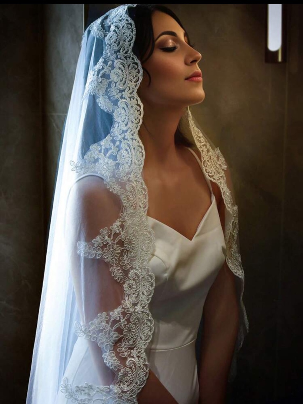 Cathedral wedding veil super soft tule, 3m long/ never worn
